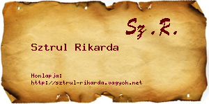 Sztrul Rikarda névjegykártya